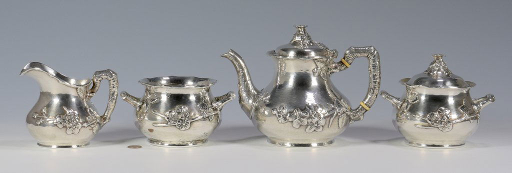 Gorham Hammered Aesthetic Silver Tea Service (1 of 10)