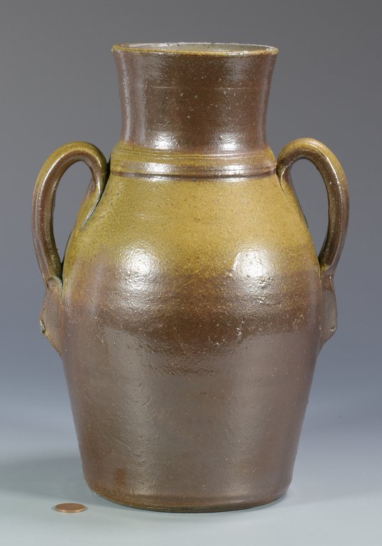 Middle TN Stoneware Jar, double strap handles (1 of 6)