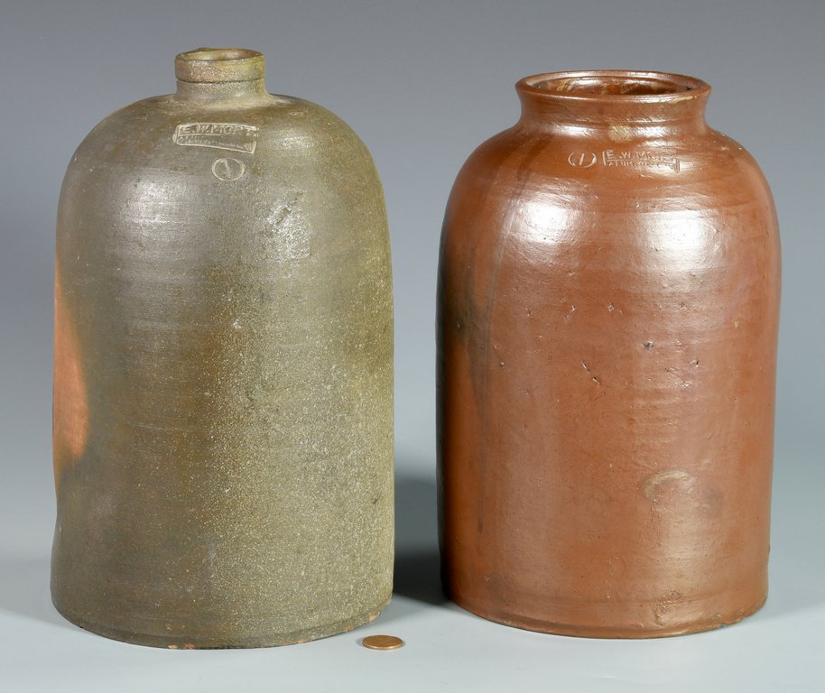 2 pcs SW Virginia Stoneware , E.W. Mort (1 of 10)