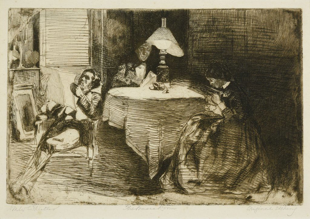 James M. Whistler Etching, The Music Room (1 of 10)