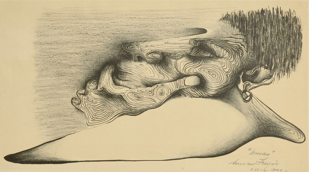 Norman Lewis Lithograph of a Woman (1 of 10)