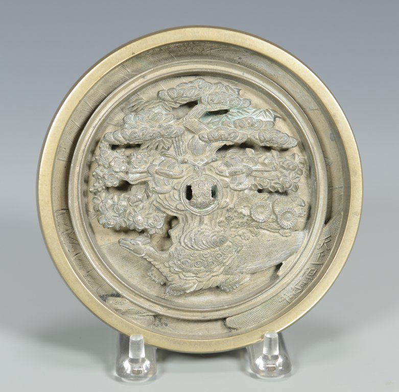Japanese Bronze Hand Mirror (1 of 5)