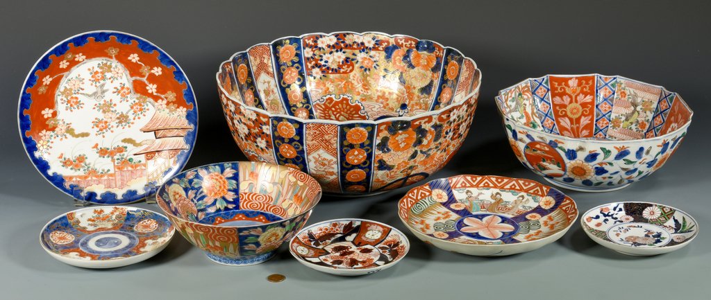 Group of Japanese Imari Porcelain, 8 items (1 of 10)
