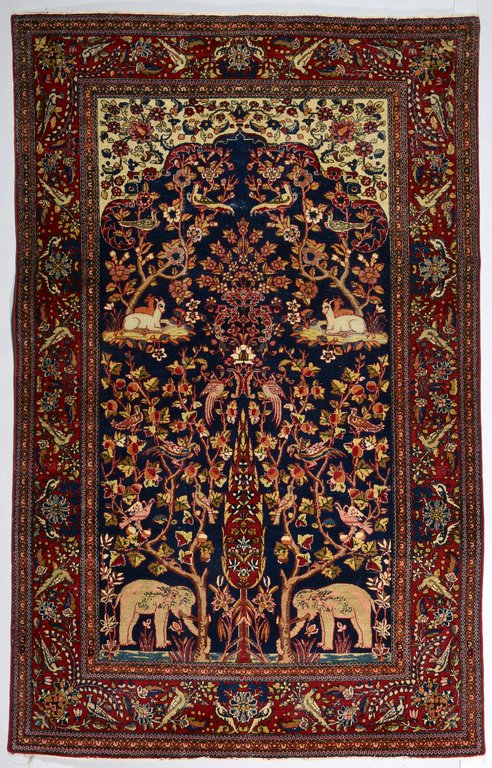 Vintage Persian Kashan Meditation Rug, 4'6" x 7'1" (1 of 9)