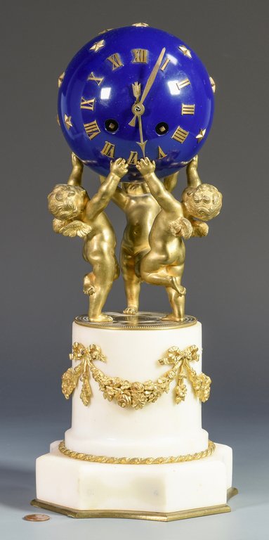 French Marble & Bronze Annular Clock (1 of 8)