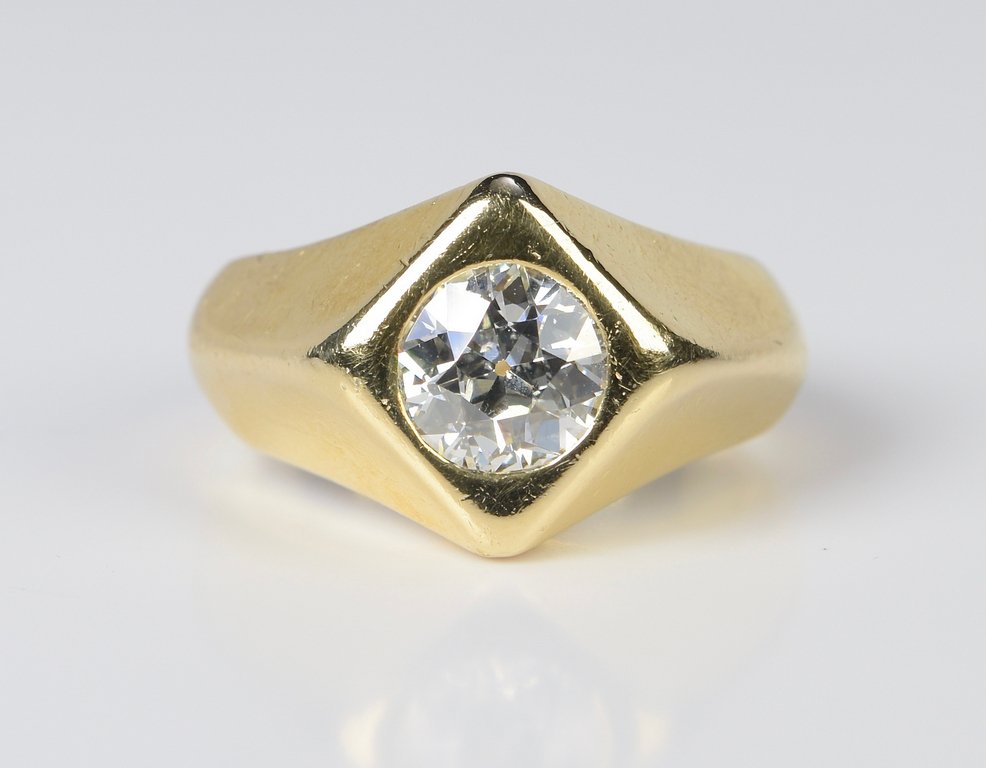 Gent's 14K 1.57 ct OEC Diamond Ring (1 of 9)