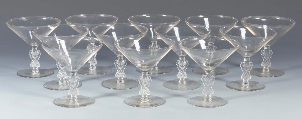 12 Lalique Art Deco Goblets (1 of 9)