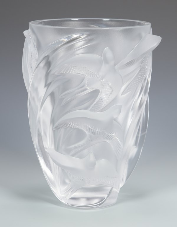 Lalique "Martinets" Glass Vase (1 of 7)