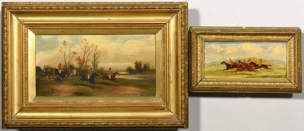 2 English Fox Hunt, Racing Paintings, 19th century (1 of 10)