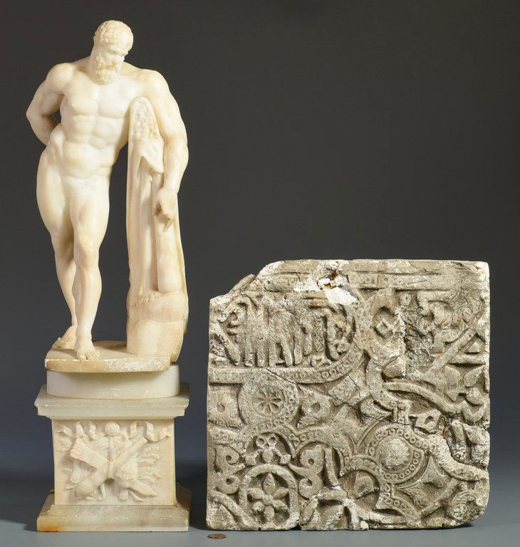 Hercules Figure & 2 Architectural Fragments (1 of 10)