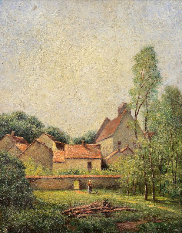 Fluhart Williams O/C French Village Scene (1 of 10)