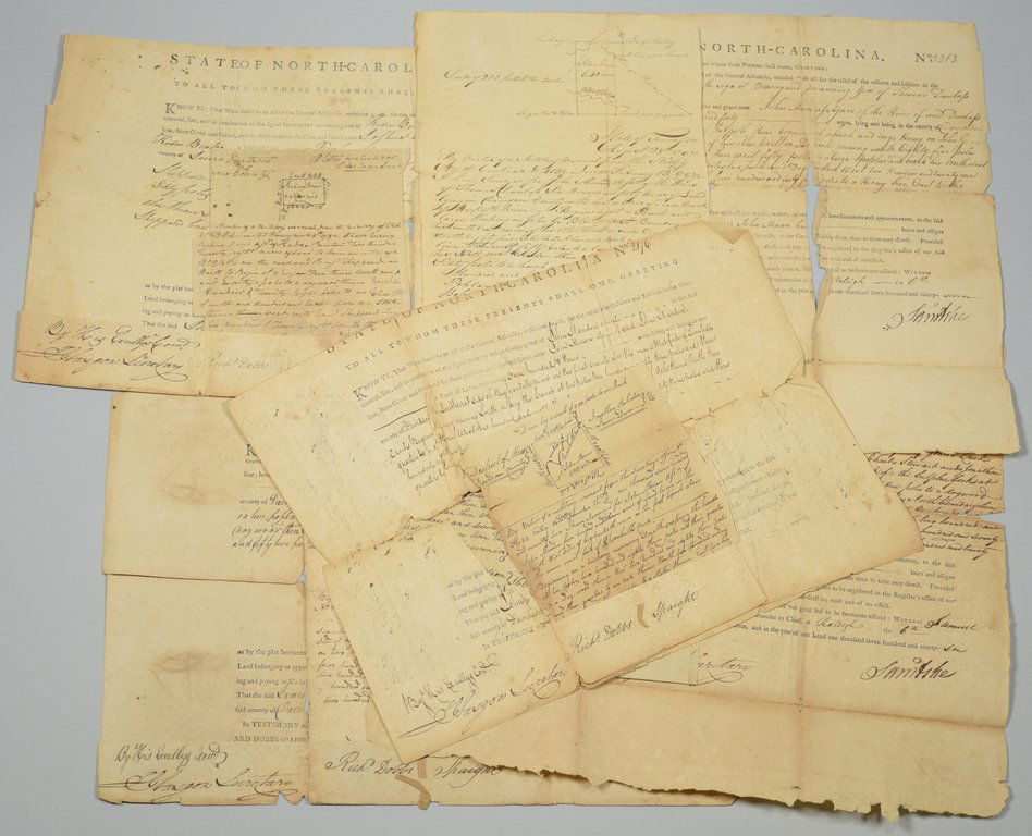 Five 18th Century NC/TN land grants (1 of 10)