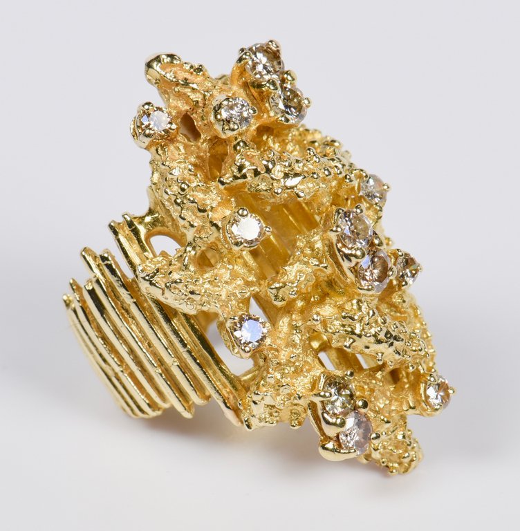 14K Diamond Organic Contemporary Ring (1 of 7)