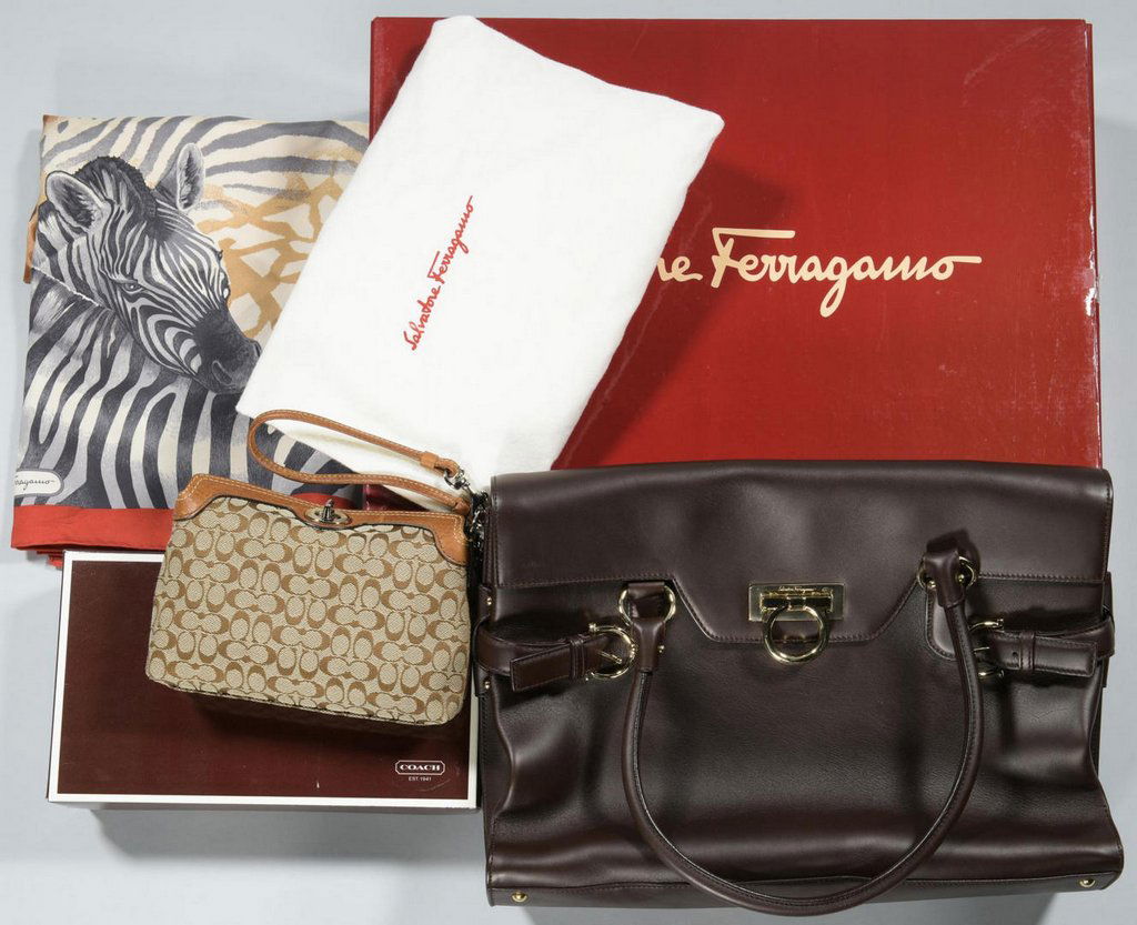 Ferragamo; Coach Bags & Scarf (1 of 10)