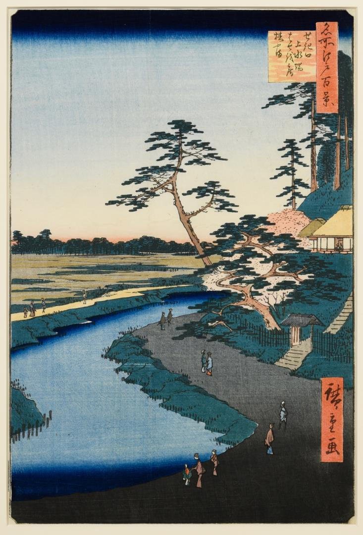 Utagawa Hiroshige Woodblock, 100 Views of Edo (1 of 7)