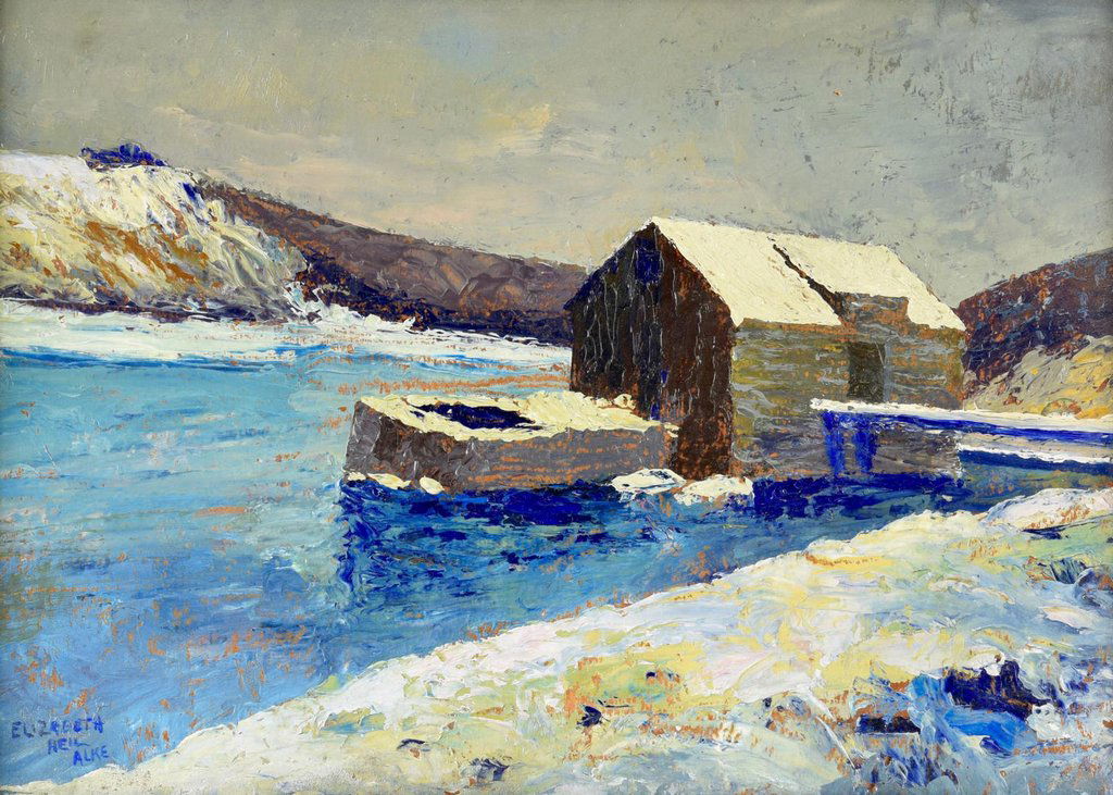 Elizabeth Alke Oil on Board Lake Scene (1 of 8)