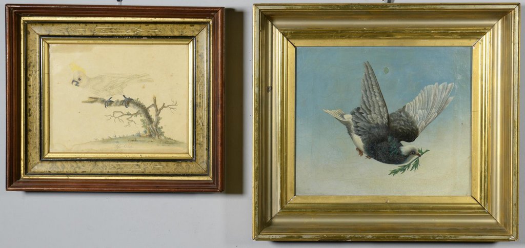 2 Art Images of Birds, O/C and Engraving (1 of 7)