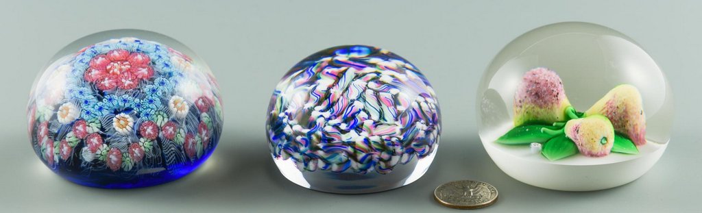 3 Baccarat Paperweights, Incl. Scramble (1 of 10)