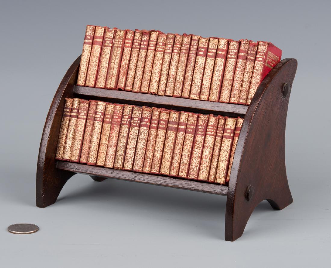 Miniature Book Set: Shakespeare's Complete Works: [Miniature books]. The Works of Shakespeare in Miniature. The Ellen Terry Edition. 40 volumes complete. Glasgow: David Bryce and Son, New York: Stokes,ca. 1905. All volumes approximately 53 x 37 mm, 2