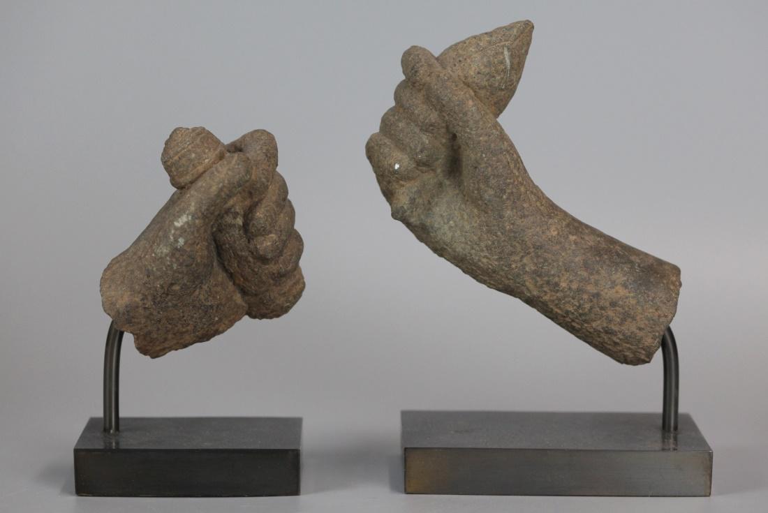 2 Asian stone carvings, possibly 5th c. (1 of 5)