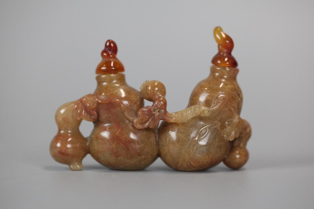 Chinese rock crystal ginger form double snuff bottle (1 of 3)