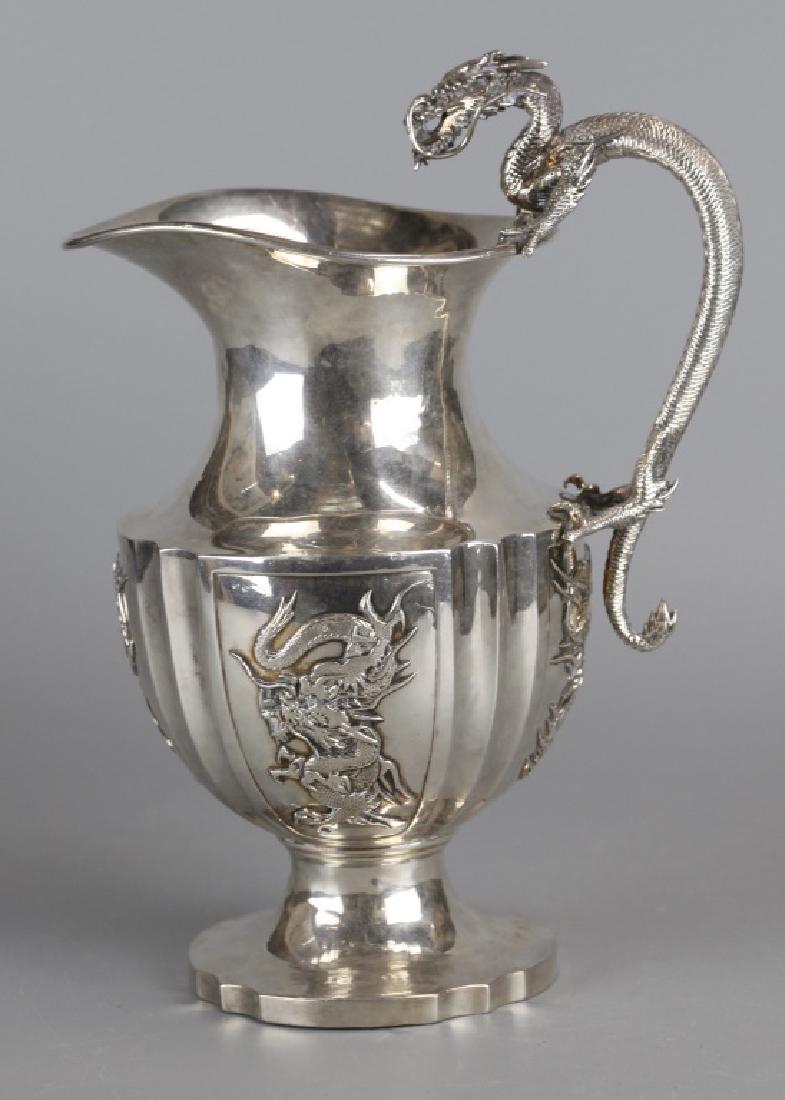 Chinese export silver dragon ewer (1 of 9)