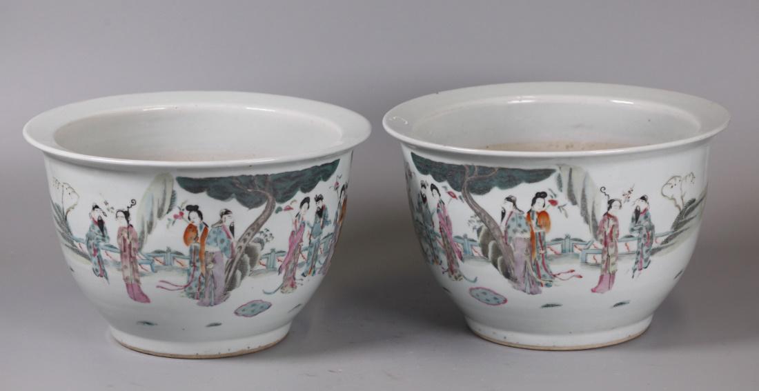 pair of Chinese planters, possibly Republican period (1 of 5)