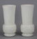 pair of Chinese opaque cream peking glass vases