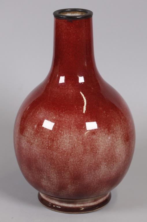 Chinese oxblood porcelain vase, possibly 19th c. (1 of 3)