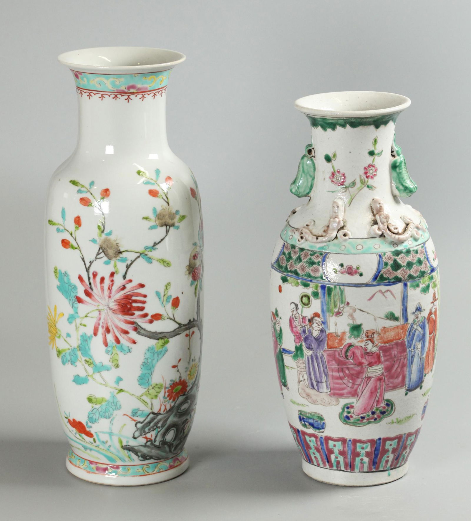 2 Chinese porcelain vases, possibly Republican (1 of 2)