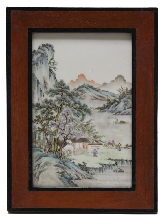 Chinese porcelain plaque (Qing dynasty) (1 of 4)