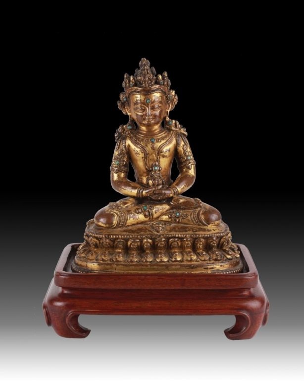 Tibetan gilded bronze tara (Ming dynasty) (1 of 6)