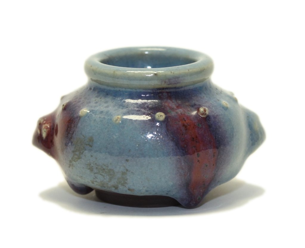 Chinese jun ware style porcelain censer (1 of 4)