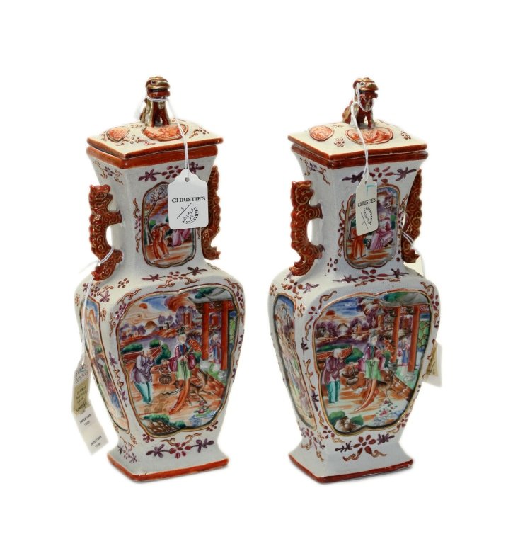 pair of Chinese export cover vases (18th c.) (1 of 7)
