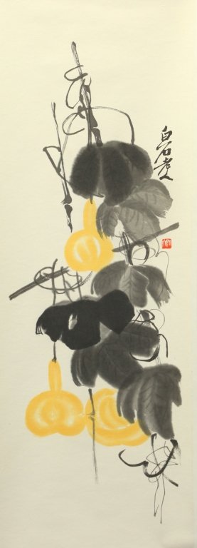 Chinese watercolor of gourds (1 of 4)