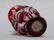 Chinese red overlay peking glass vase - 3