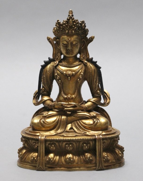 Chinese gilt bronze tara (1 of 4)