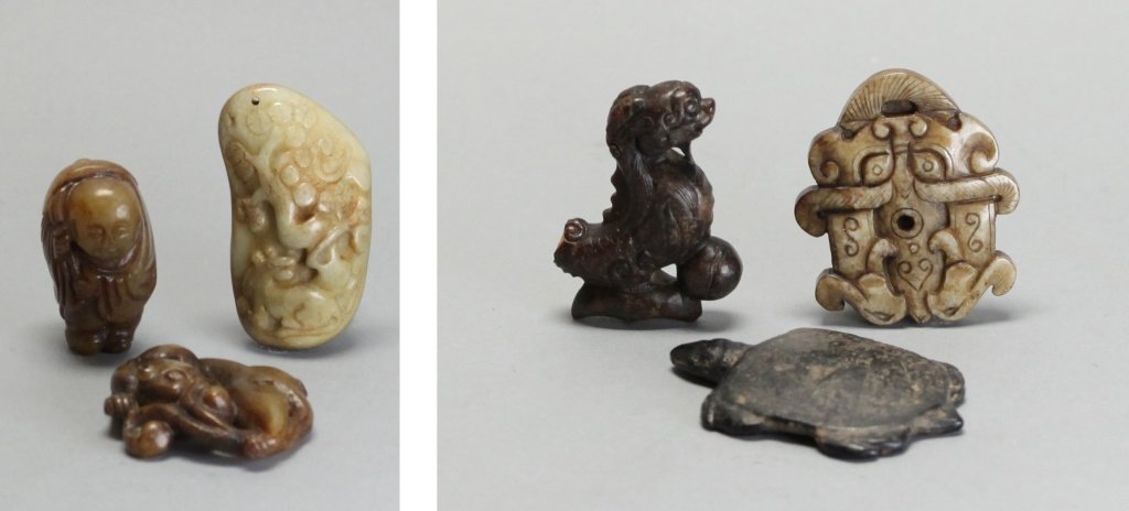 six Chinese archaic-style jade pendants (1 of 10)