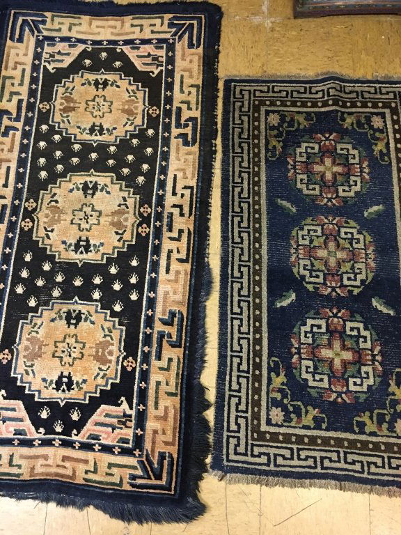 two Chinese rugs (late Qing dynasty) (1 of 5)