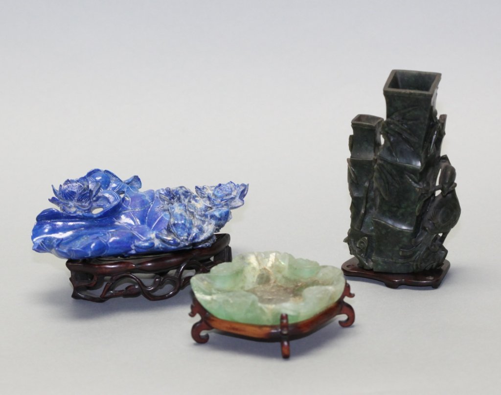 group of 3 Chinese stone carvings (1 of 6)