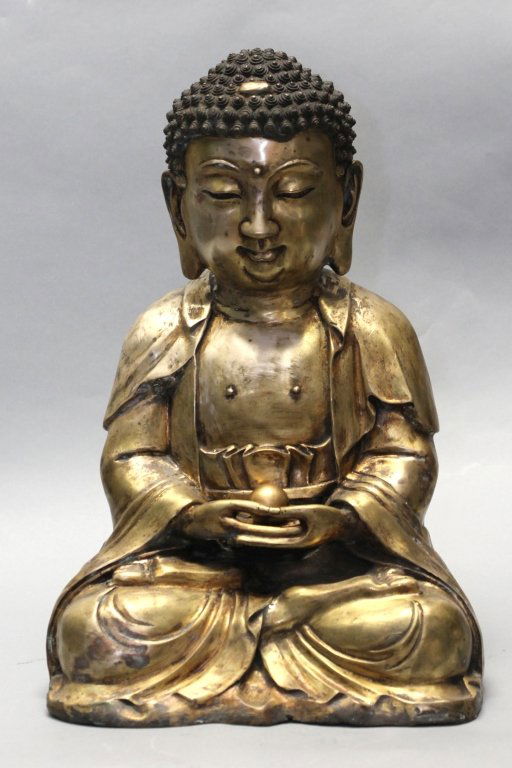 large Chinese bronze buddha (1 of 5)