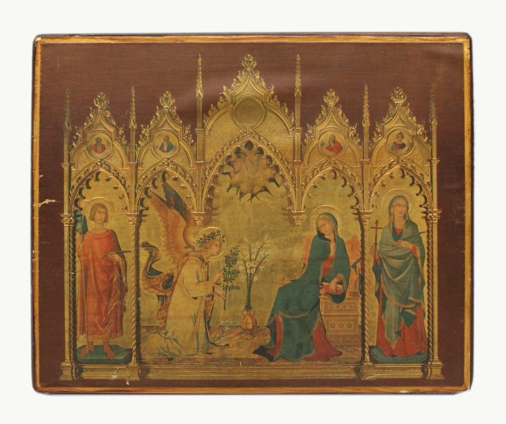 hand painted Russian icon on board, 19th c. (1 of 4)