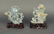 2 Chinese jadeite cover vases