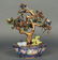 pair of Chinese bonsai jade flower trees, 19th c. - 4