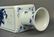 Chinese blue & white porcelain square vase - 5
