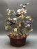 Chinese jade/stone bonsai tree in lacquer planter - 2