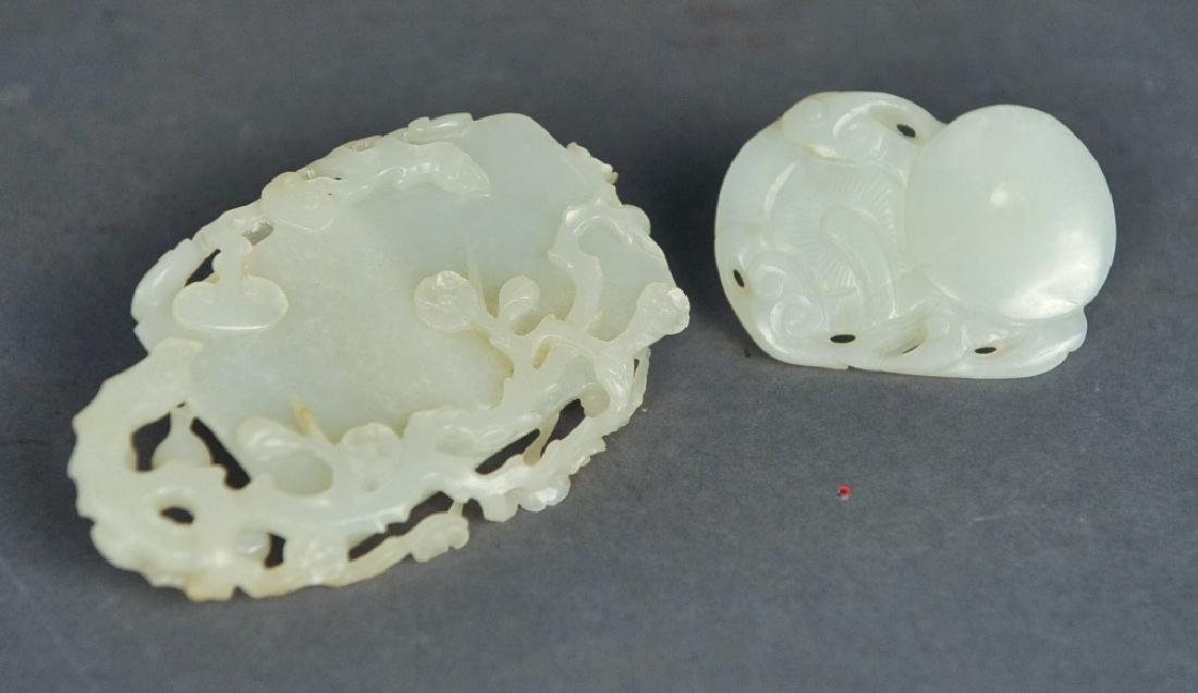 2 Chinese white jade carvings, 19th c. (1 of 4)