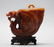 Chinese horn-shaped agate cover jar - 3