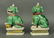 pair of Chinese porcelain foo lions, 19th c. - 2