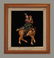 framed Chinese ceramic roof tile of an immortal